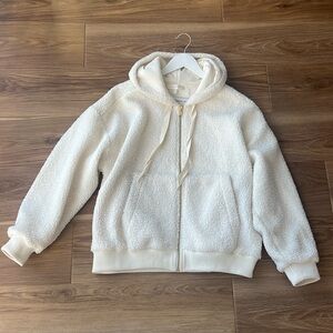 LoveShackFancy Cozy White Sherpa Hoodie 🤍